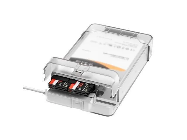 LORDWORLD LORDWORLD 2.5 3.5 SATA Enclosure with SD Storage + CD Box Reader White — product photo
