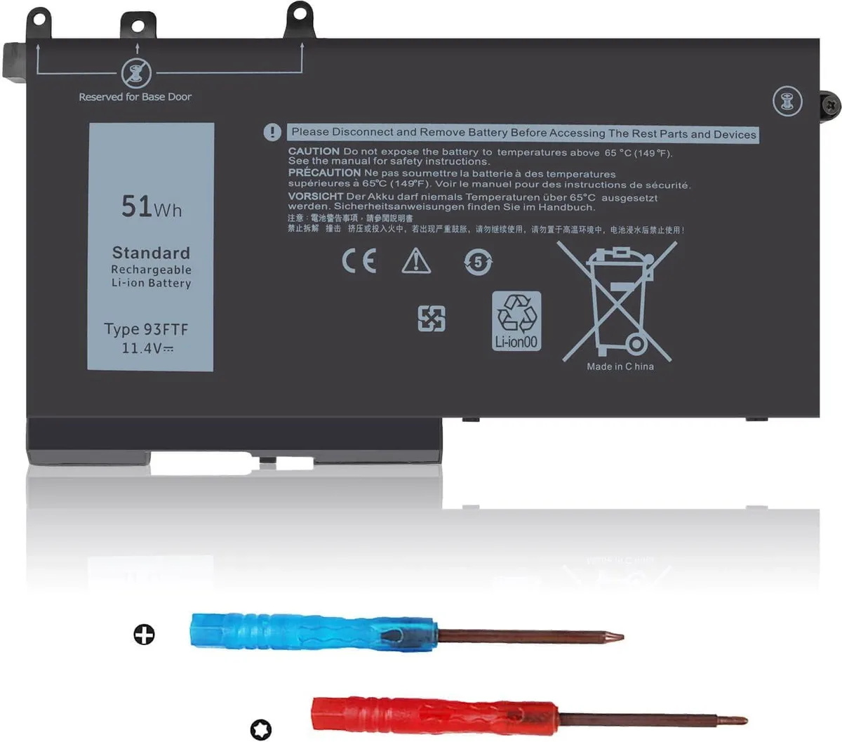 NShi NShi 93FTF 51Wh 11.4V laptop battery — product photo