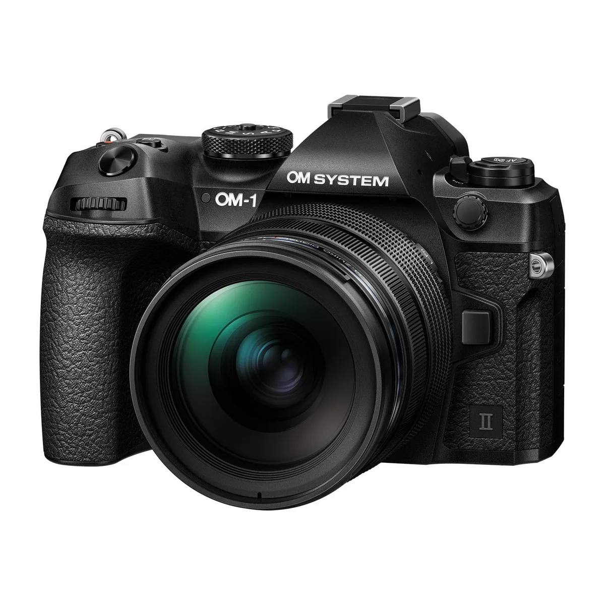 Olympus America Inc. Olympus America Inc. V210041BU000 OM-1 Mark II 20.4 MP compact mirrorless camera 12-40mm F2.8 PRO II lens — product photo