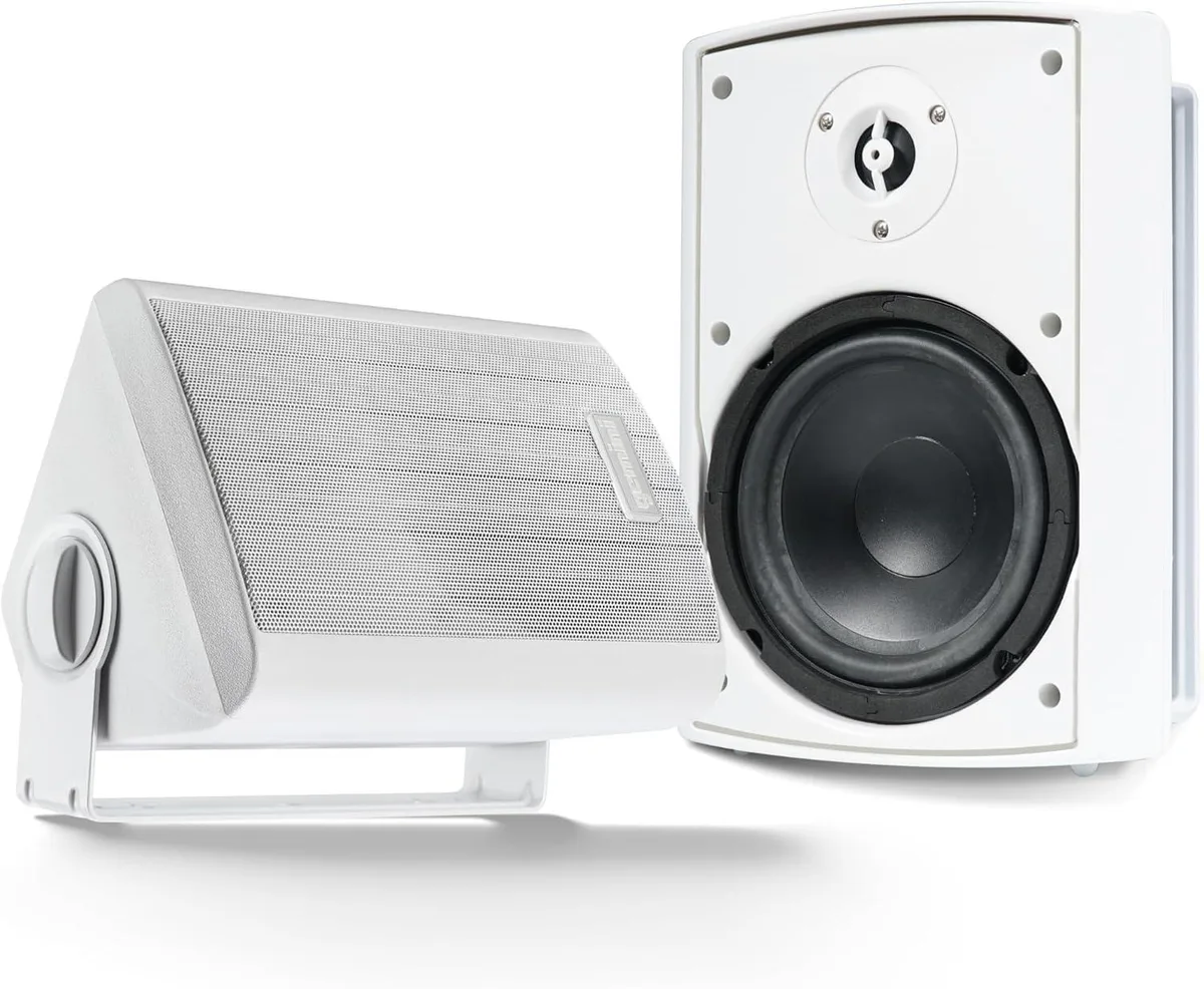 Gemini Gemini GHSI-W400BT-PR-WHT 4" waterproof on-wall speaker pair, white, 100W, IP44 — product photo