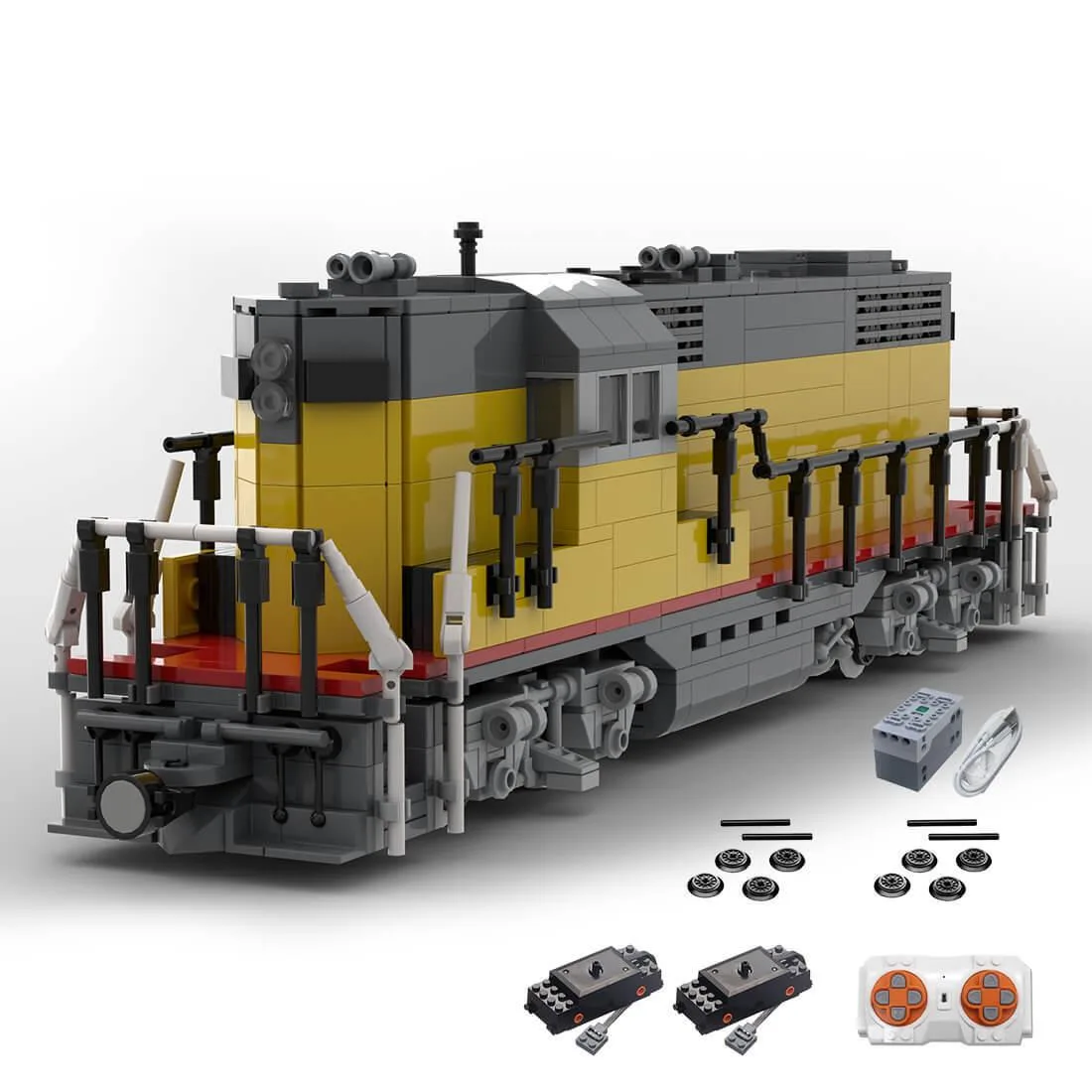 ZITIANYOUBUILD ZITIANYOUBUILD MOC-79698 Union Pacific GP9 Train 1284 Parts — product photo