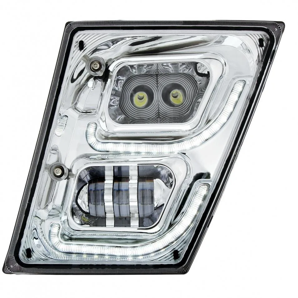 United Pacific Industries United Pacific Chrome LED Fog DRL Position Light Driver 2013-17 Volvo VN/VNL 32594 — product photo