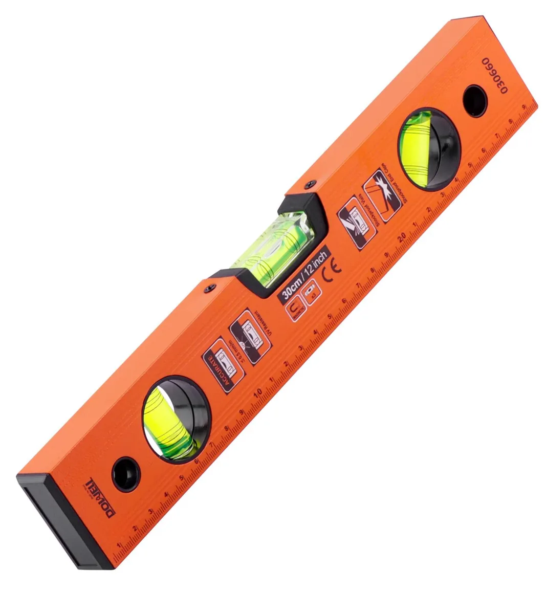 12 Inch Magnetic Spirit Level 300mm 45/90/180° Gauge — product photo
