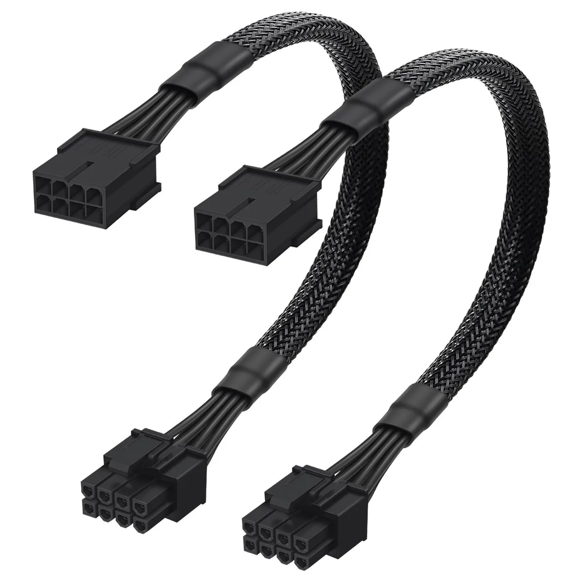  COMeap 8 Pin PCIe Female to 8 Pin (6+2) Male GPU Power Extension Cable 9-inch 23cm 2 Pack — product photo