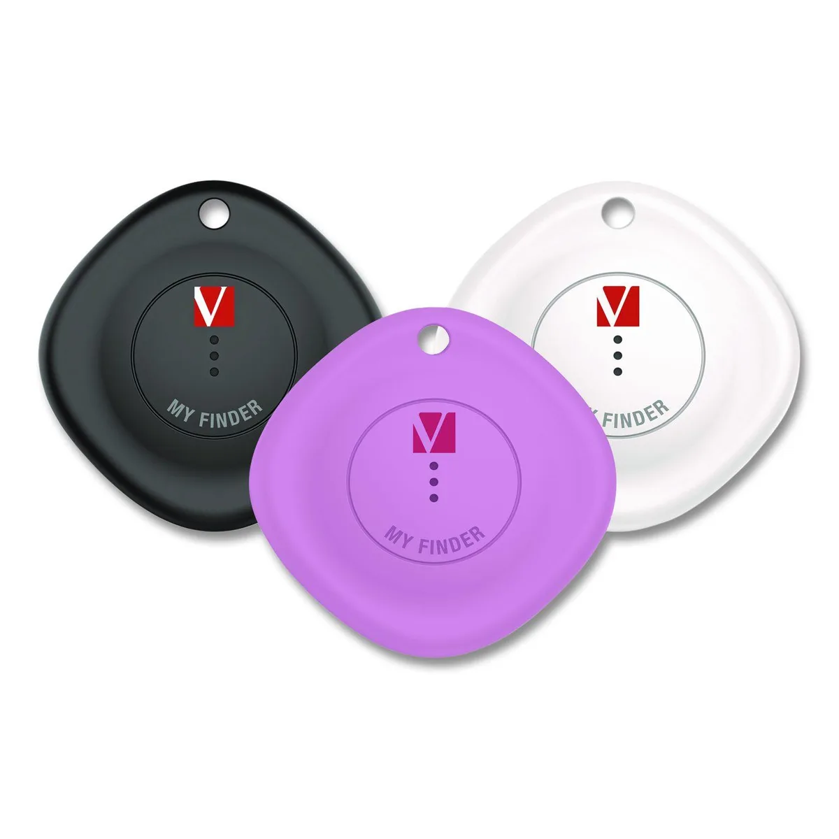 VERBATIM VERBATIM My Finder Bluetooth Tracker 3 Pack Black Purple White 32132 — product photo