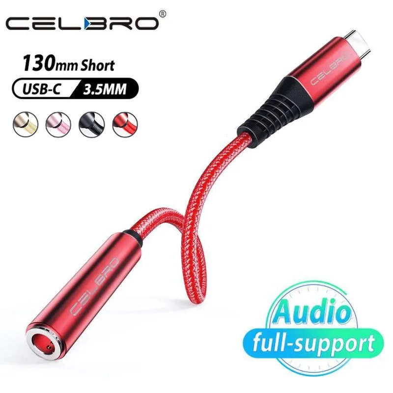 Hetai Tech Hetai Tech USB-C to 3.5mm Aux Adapter 1 3.5mm Jack Black Silver Red Gold Pink — product photo