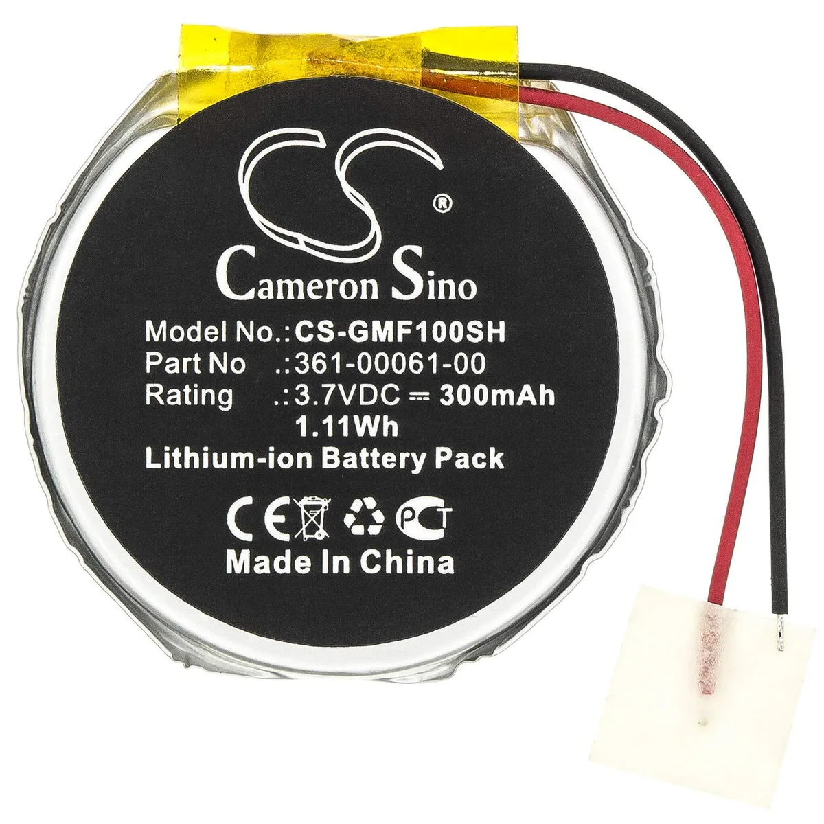  Cameron Sino 300mAh 3.7V Battery Garmin Fenix 1 2 PD3555w 361-00061-00 — product photo