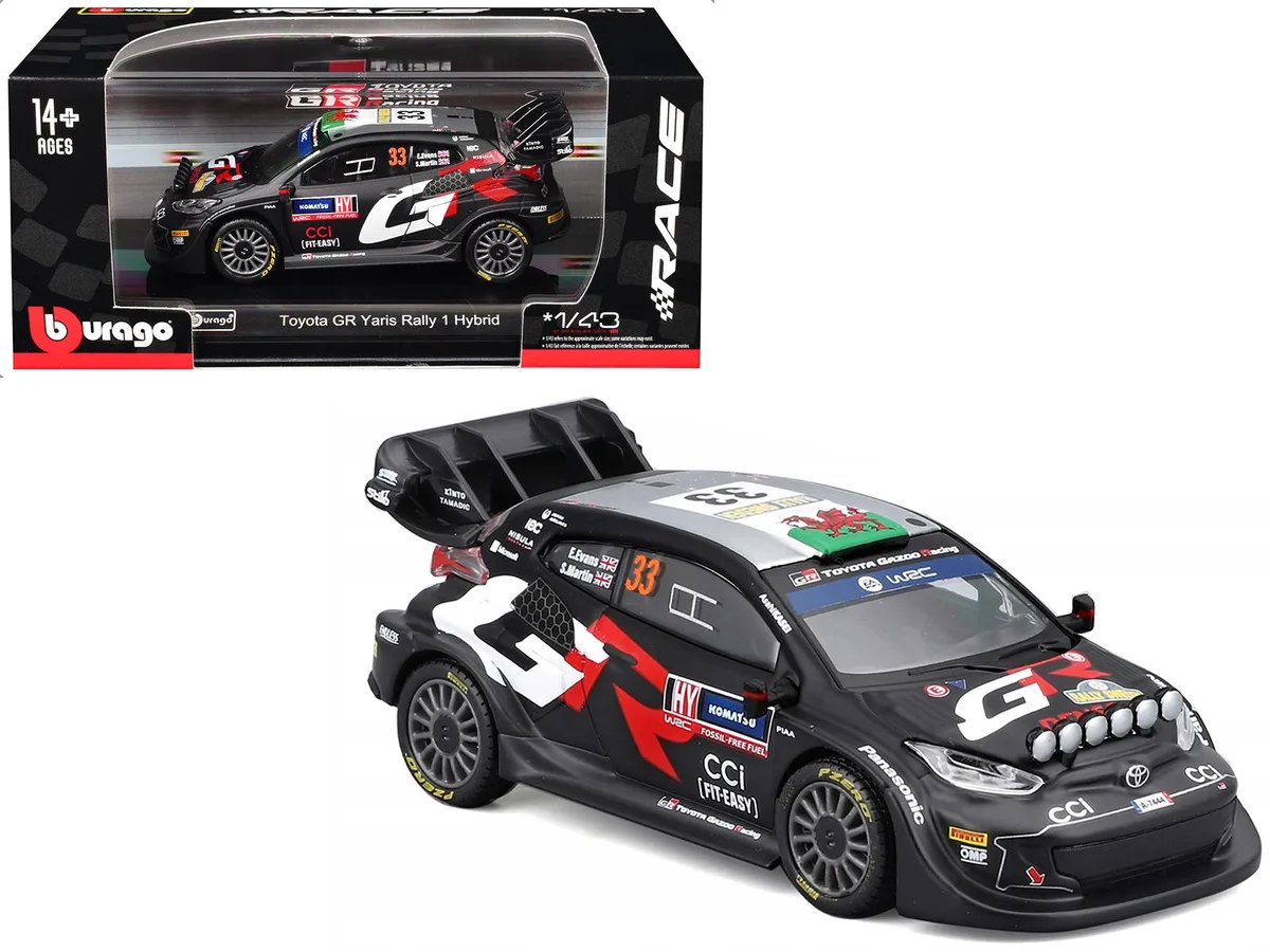 BBURAGO BBURAGO Toyota GR Yaris Rally1 Hybrid #33 1/43 2024 hobby collectible — product photo