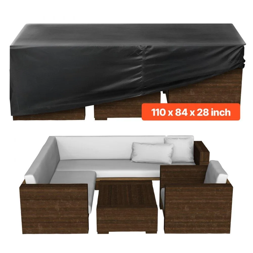VEVOR VEVOR Patio Furniture Cover 110 x 84 x 28 inch Black 420D — product photo