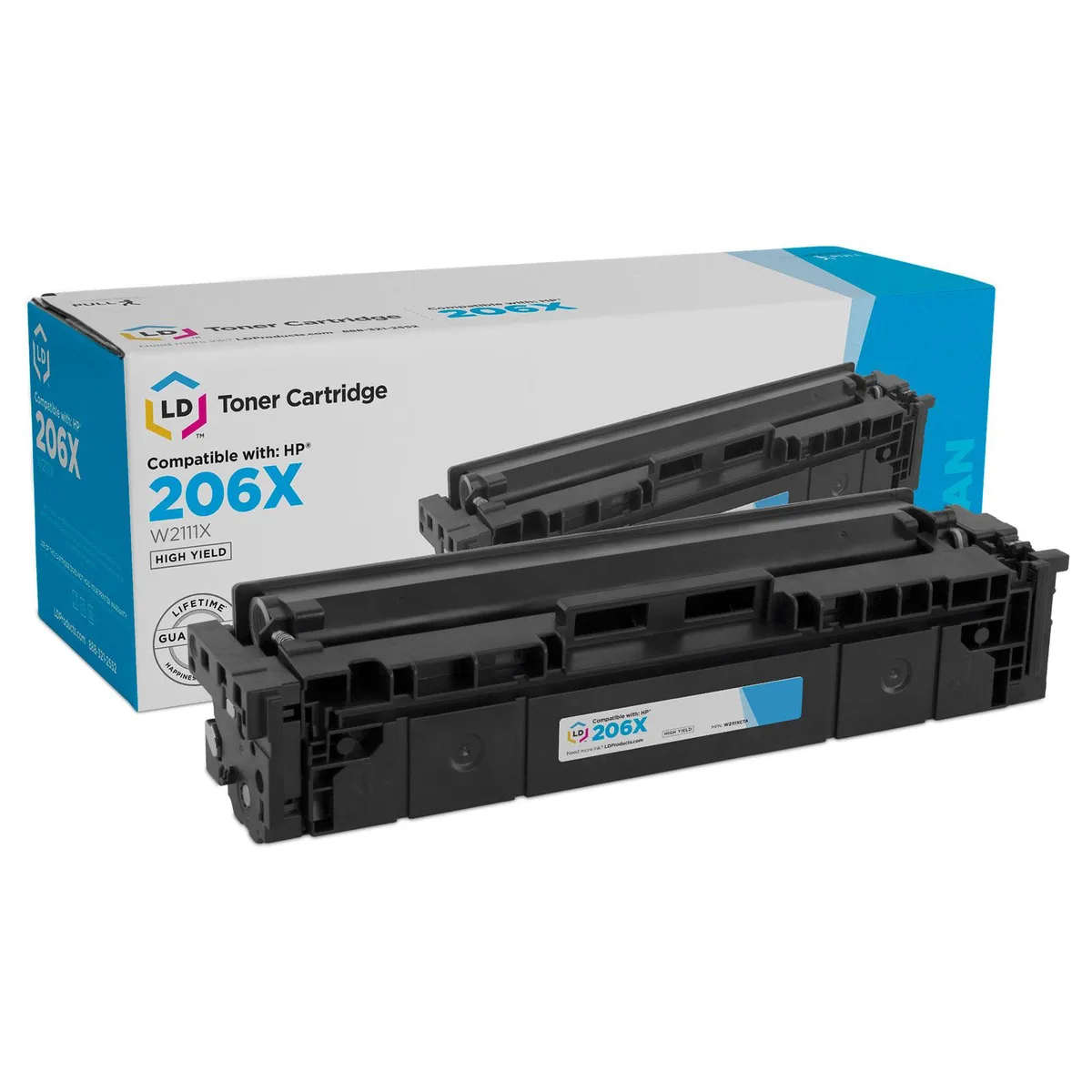 LD Products LD Products Compatible Toner Cartridge for HP 206X W2111X High Yield Cyan — product photo