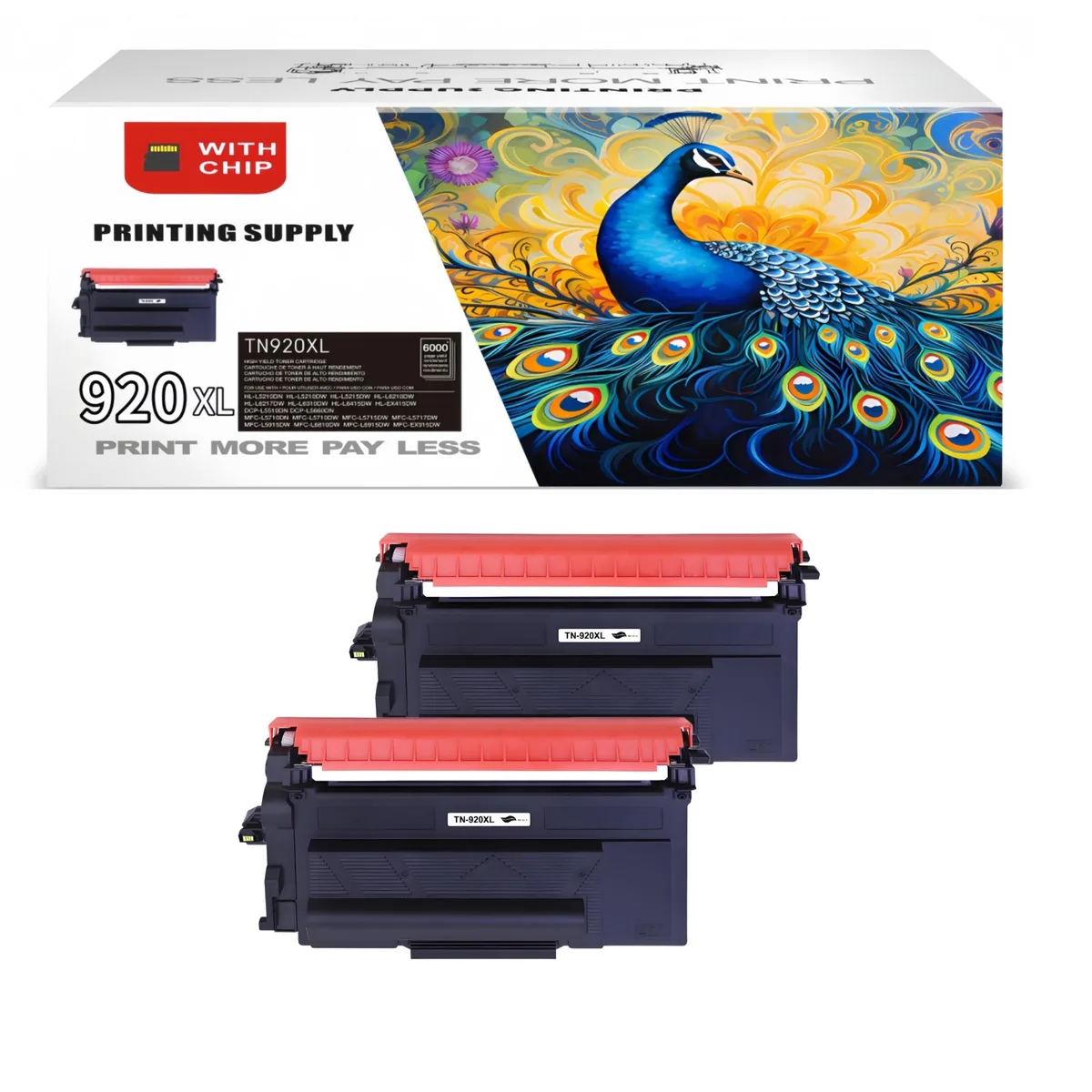 Aster Graphics Inc Aster Graphics Inc TN920XL Black Toner Cartridge 2-Pack — product photo