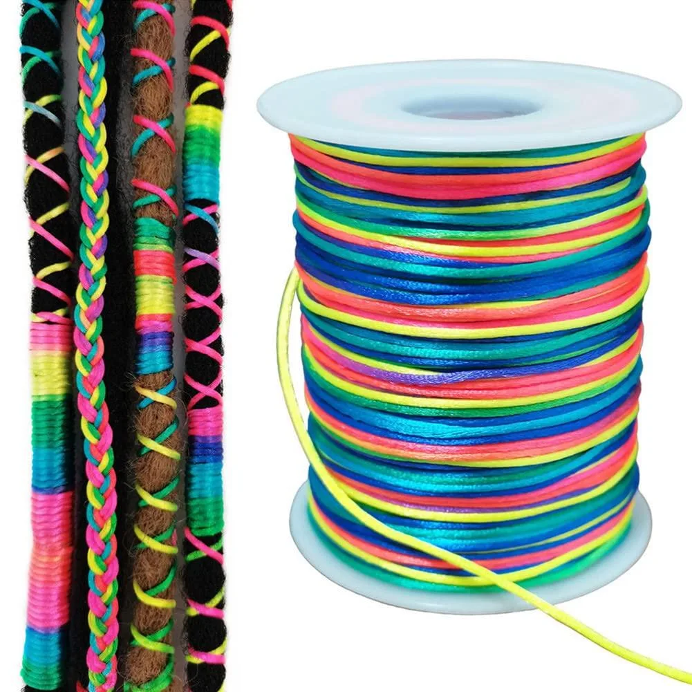  Esffaci Nylon String 1.5mm Rainbow 100m 109yd Satin Cord — product photo