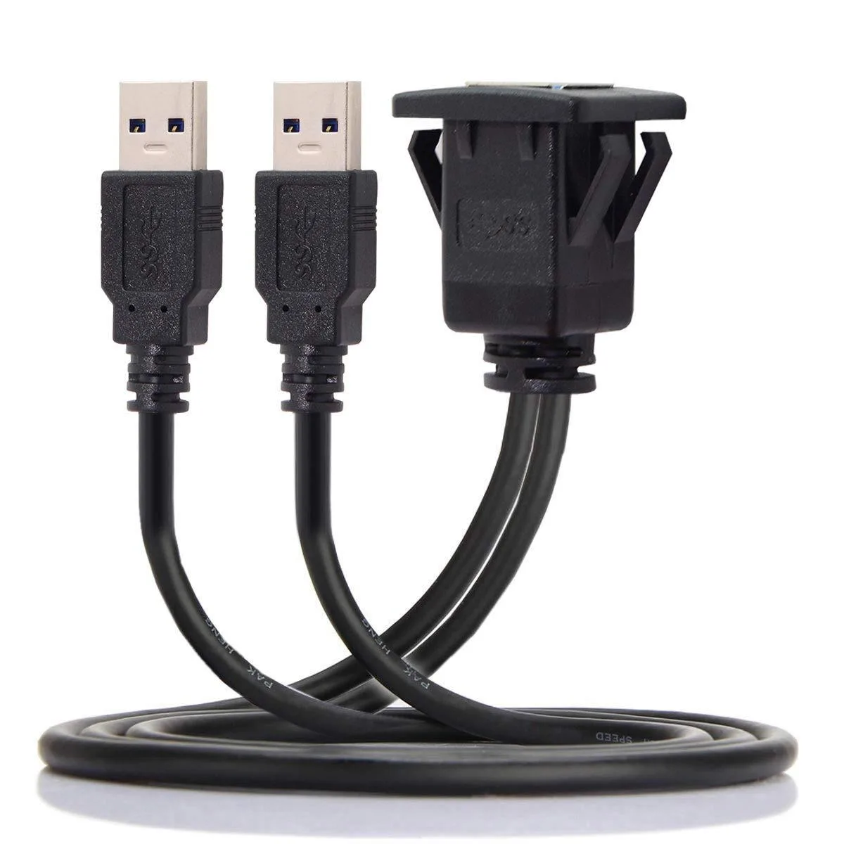 Fervit Fervit Waterproof USB 3.0 Dual Extension Panel Mount Cable — product photo
