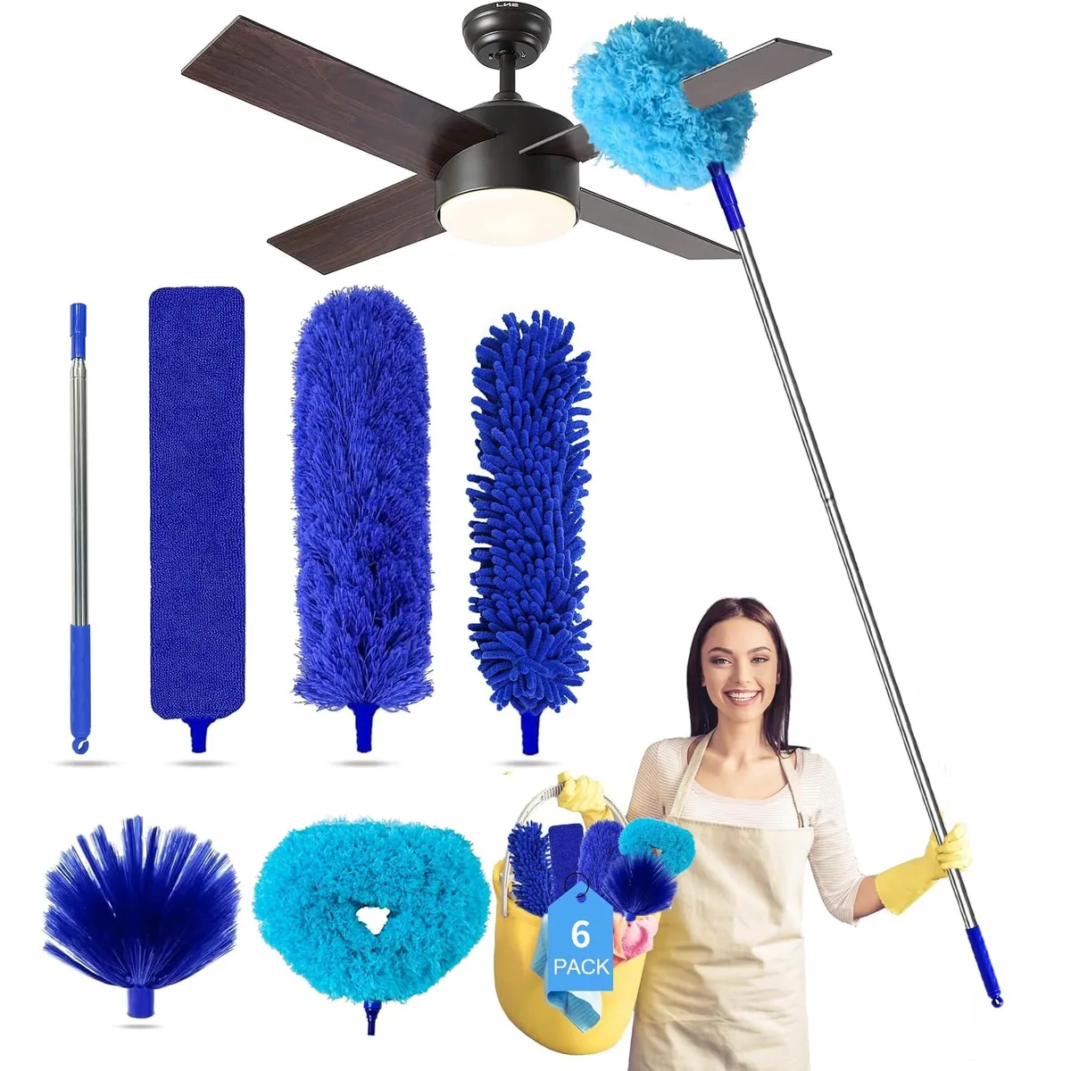 Tiumso 6-in-1 Cleaning Kit Blue 100 inches 5 Heads — product photo