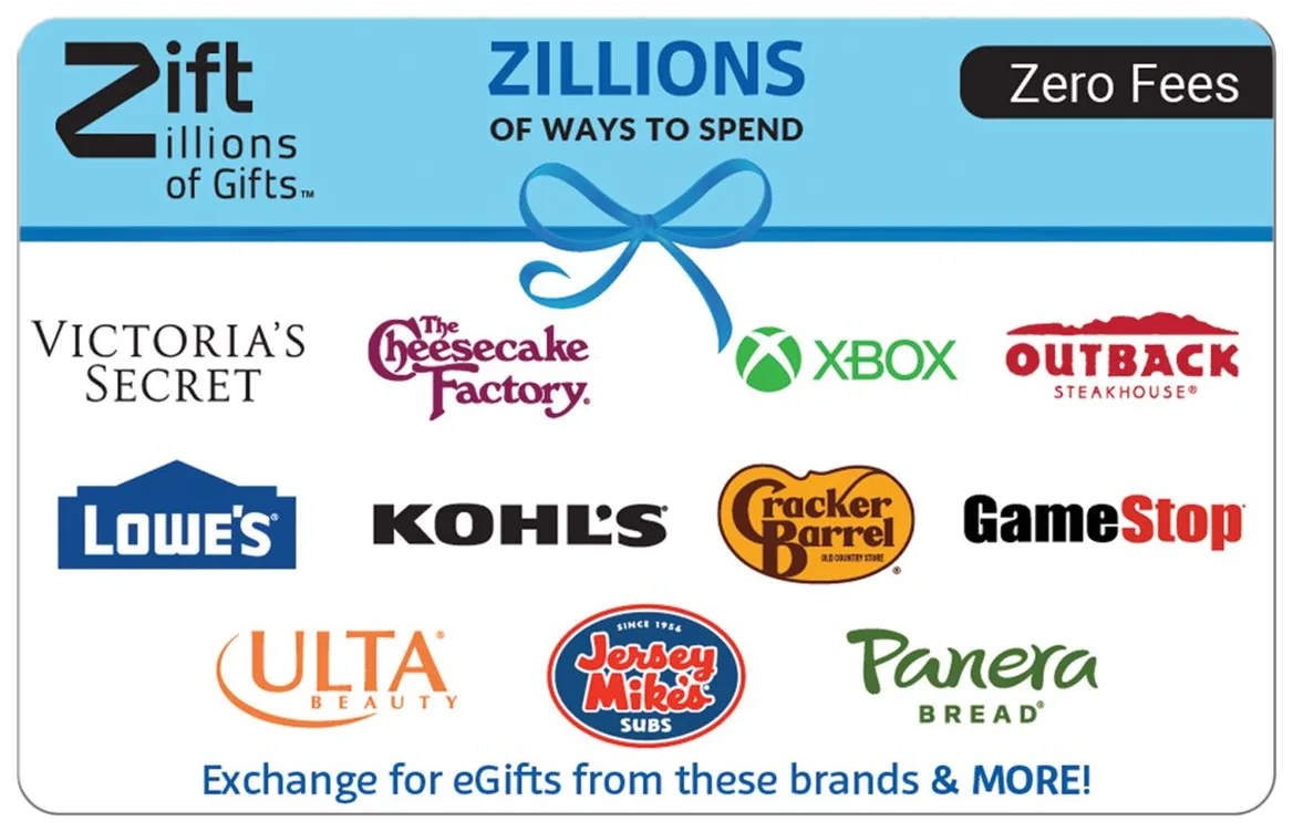 Zift Zillions of Gifts Zift Zillions of Gifts ZZ50000 $500 Gift Card specialty retail — product photo
