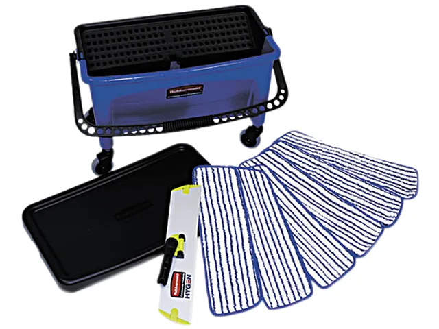 Rubbermaid Commercial Rubbermaid Commercial Microfiber Floor Finishing System Blue 3 gal cleaning — product photo