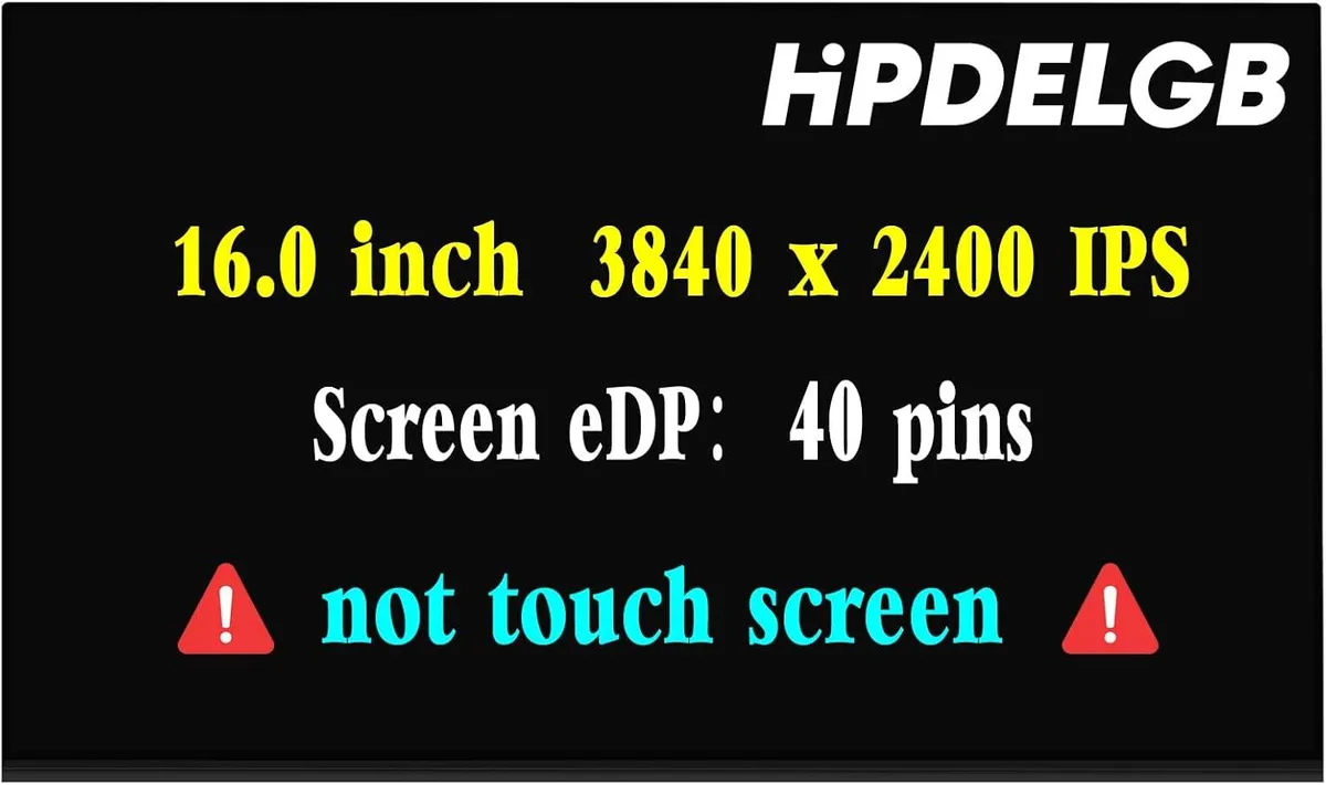 NUOLAISUN NUOLAISUN 16.0" 3840x2400 40 Pins LCD Non-Touch laptop screen for HP ZBOOK Studio 16 G9 G10 G11 — product photo