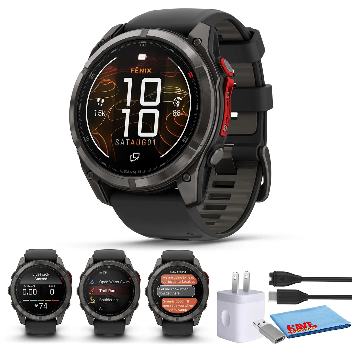 Garmin Garmin Fenix 8 Pro 51mm MicroLED Smartwatch 1.4" 4500 nits 400000 LEDs — product photo