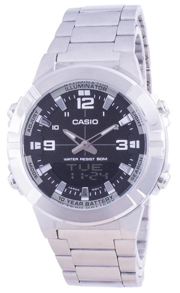 CASIO Casio AMW-870D-1A Analog Digital World Time Watch — product photo