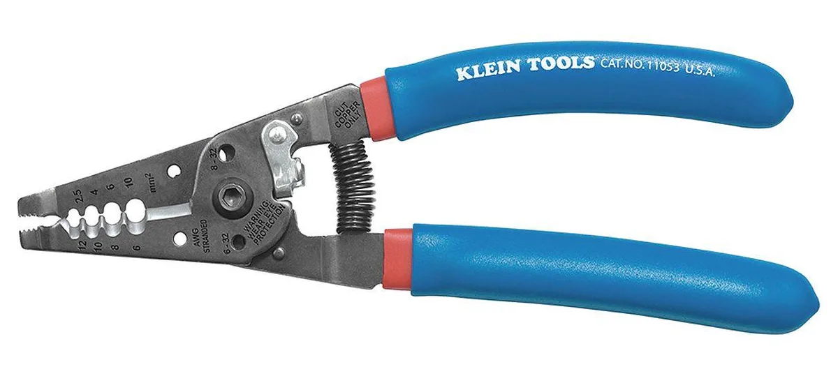 Klein Tools 11053 wire stripper 7 1/8 in cushion grip bi-material handles