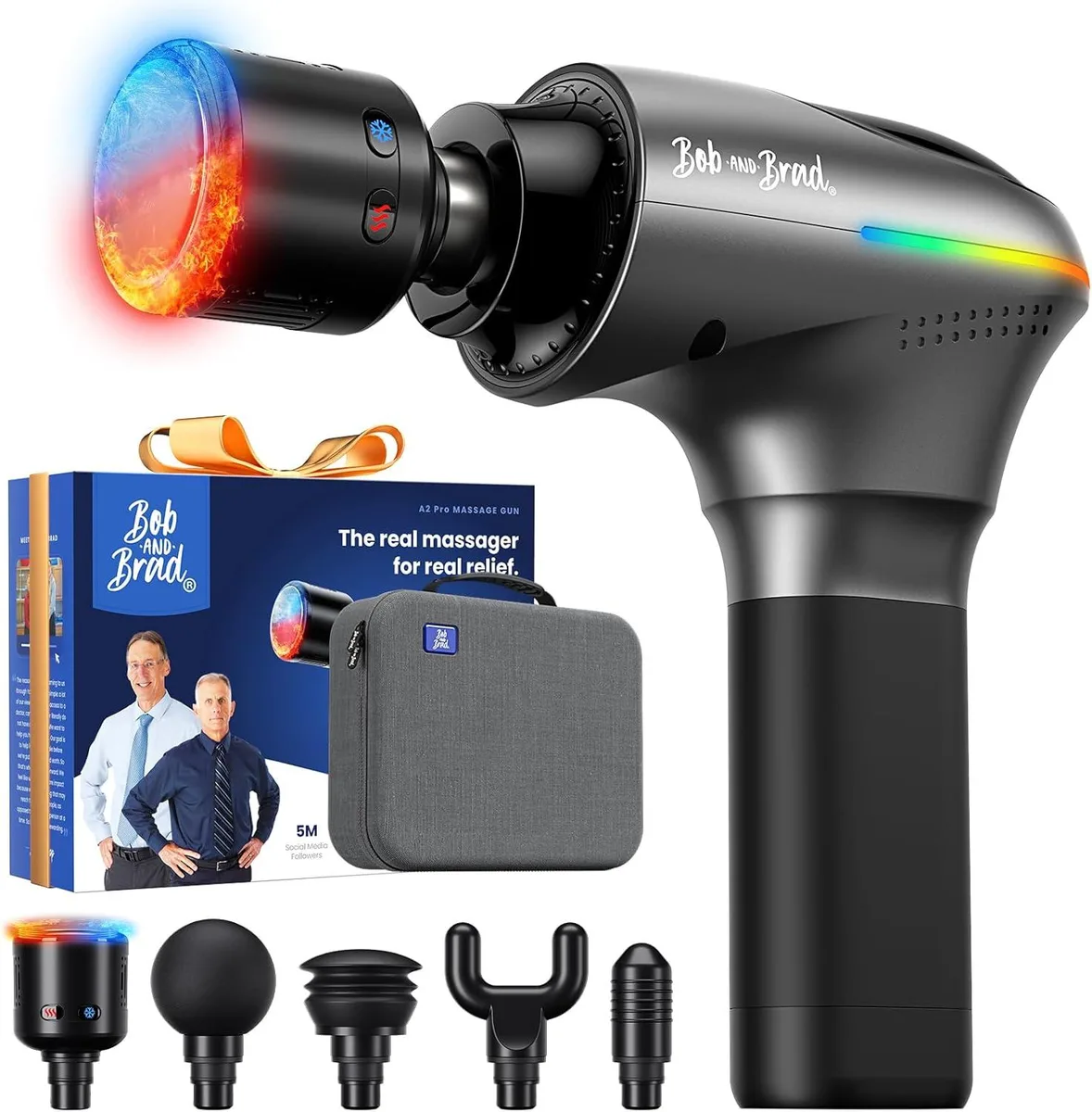 Bob and Brad Bob and Brad QL/A2-C Massage Gun with Heat &amp; Cold Therapy, 10.5mm Amplitude, 45lbs Stall Force — product photo