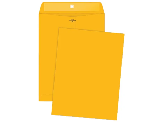 Business Source Business Source 4424 9 x 12 Kraft Clasp Envelope 32 lb 100/Box — product photo
