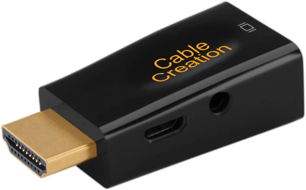 CableCreation CableCreation HDMI to VGA Adapter with Audio Black — product photo