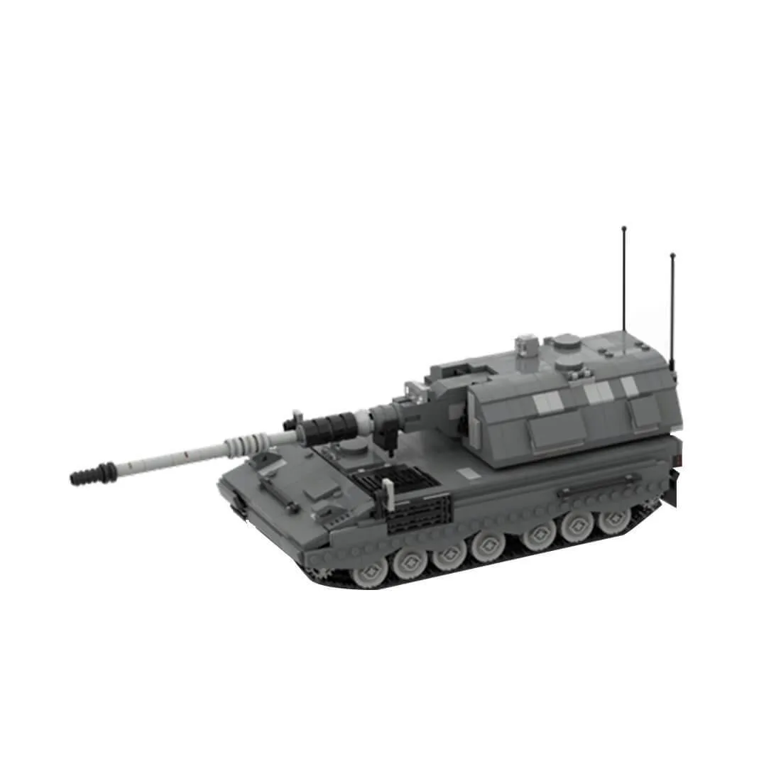 ZITIANYOUBUILD ZITIANYOUBUILD MOC-24831 Pzh-2000 Self-Propelled Howitzer 1241 Parts Gray — product photo