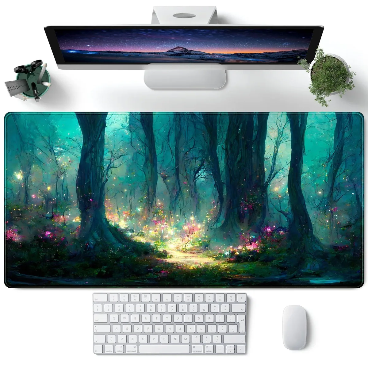 KEHIPI KEHIPI SBD-40X80CM Green Forest Desk Mat 31.5 x 15.7 in — product photo