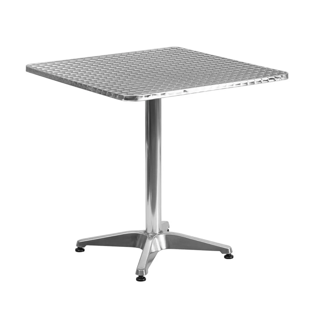 Flash Furniture Flash Furniture 27.5" Square Aluminum Indoor-Outdoor Table with Base Gray — product photo
