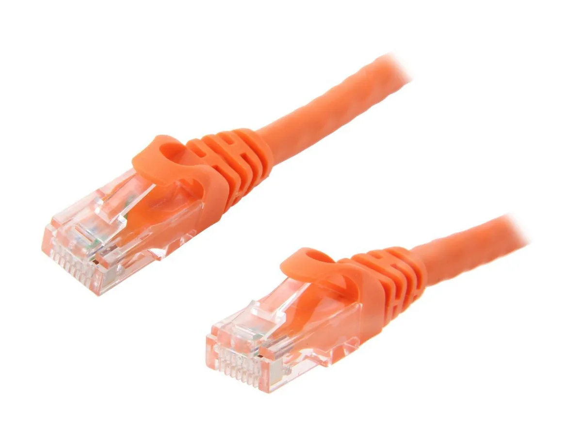 sakose sakose C6EB-1O Cat 6 network ethernet cable 1 ft orange 2 pack 550 MHz 24 AWG — product photo