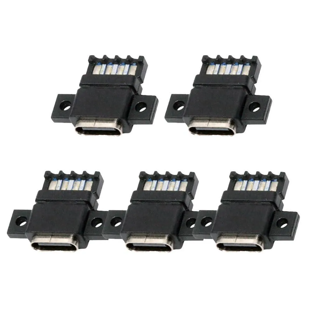 Fervit Fervit USB-C female socket to 6-pin PCBA screw-mount cable set (5 pcs) — product photo