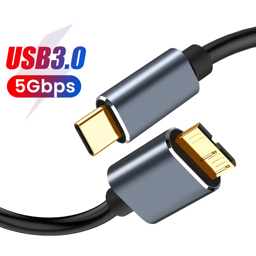 IHDAPP IHDAPP USB C 3.0 Male to Micro B Cable 6.6ft Black &amp; Grey — product photo