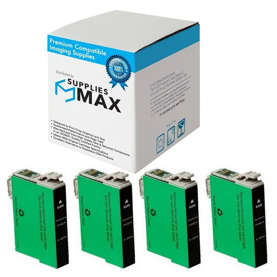SuppliesMax SuppliesMax Epson T079120_4PK Black Inkjet Cartridge 4 Pack — product photo