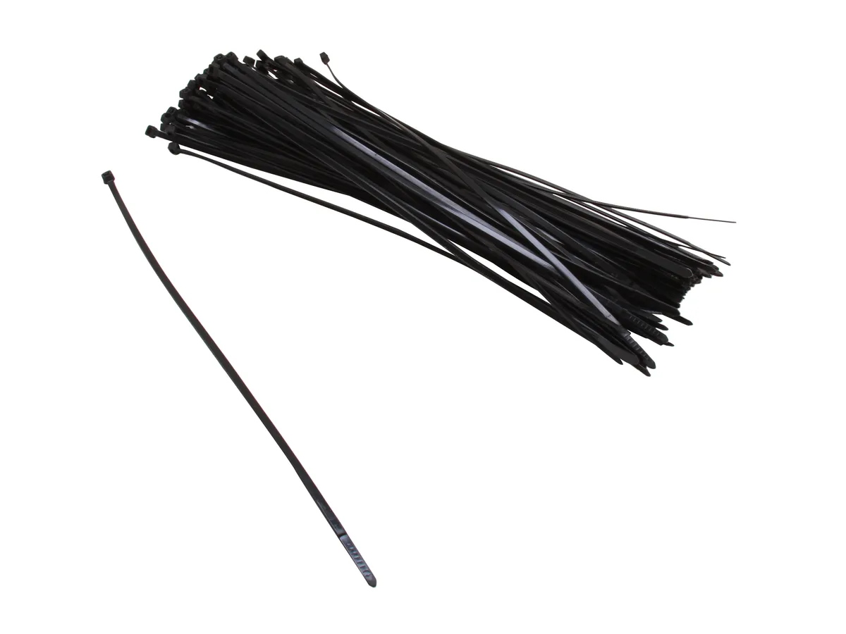 Nippon Labs Nippon Labs CT-12S-BK 12" Black Cable Ties 100pcs 50lb — product photo