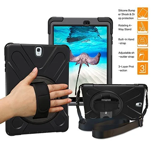 Werleo Werleo 9.7" Tablet Case with 360 Kickstand, Hand & Shoulder Straps for Galaxy Tab A SM-T550 — product photo