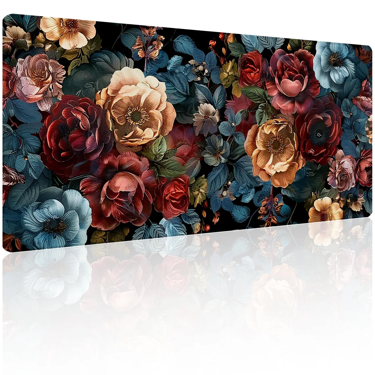  Keychron Mouse Pad 31.5x11.8 Vintage Chic Rose Flowers — product photo