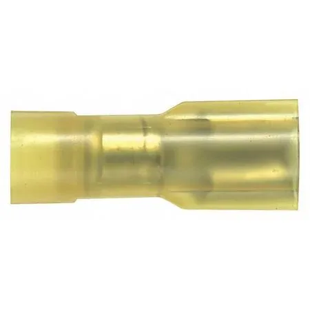 Yellow nylon fully insulated crimp disconnects, pack of 50