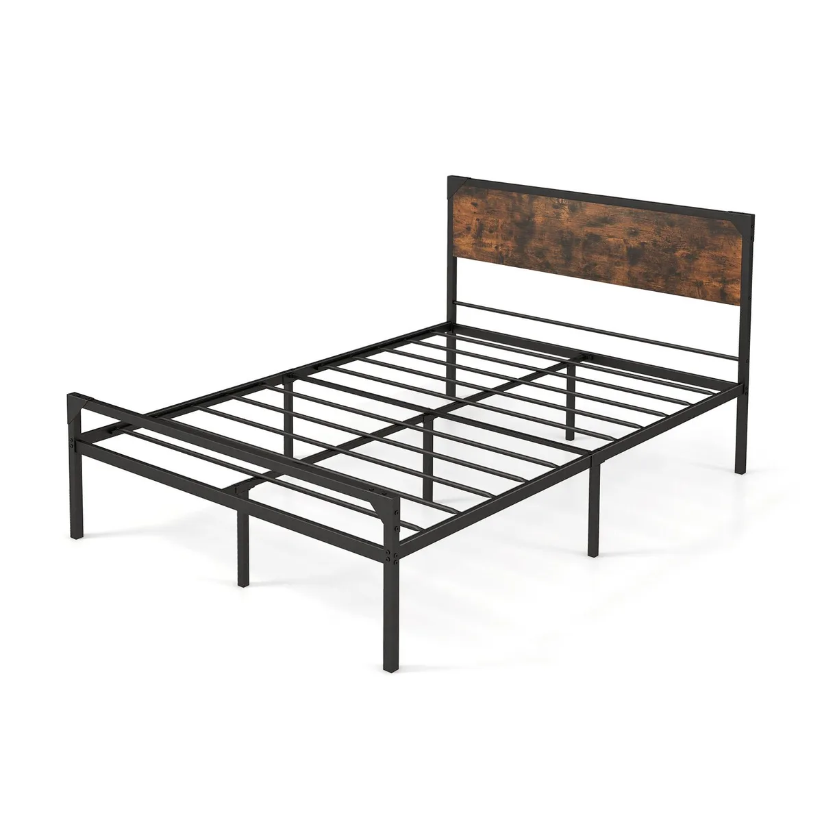 SlickBlue SlickBlue Platform Bed Rustic Headboard Footboard Full 77.5" x 55" x 39.5 — product photo