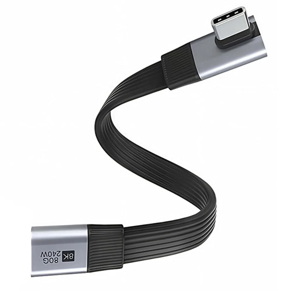 Fervit Fervit USB5.0 80Gbps 240W 20cm Male to Female 90 Degree Extension Cable — product photo