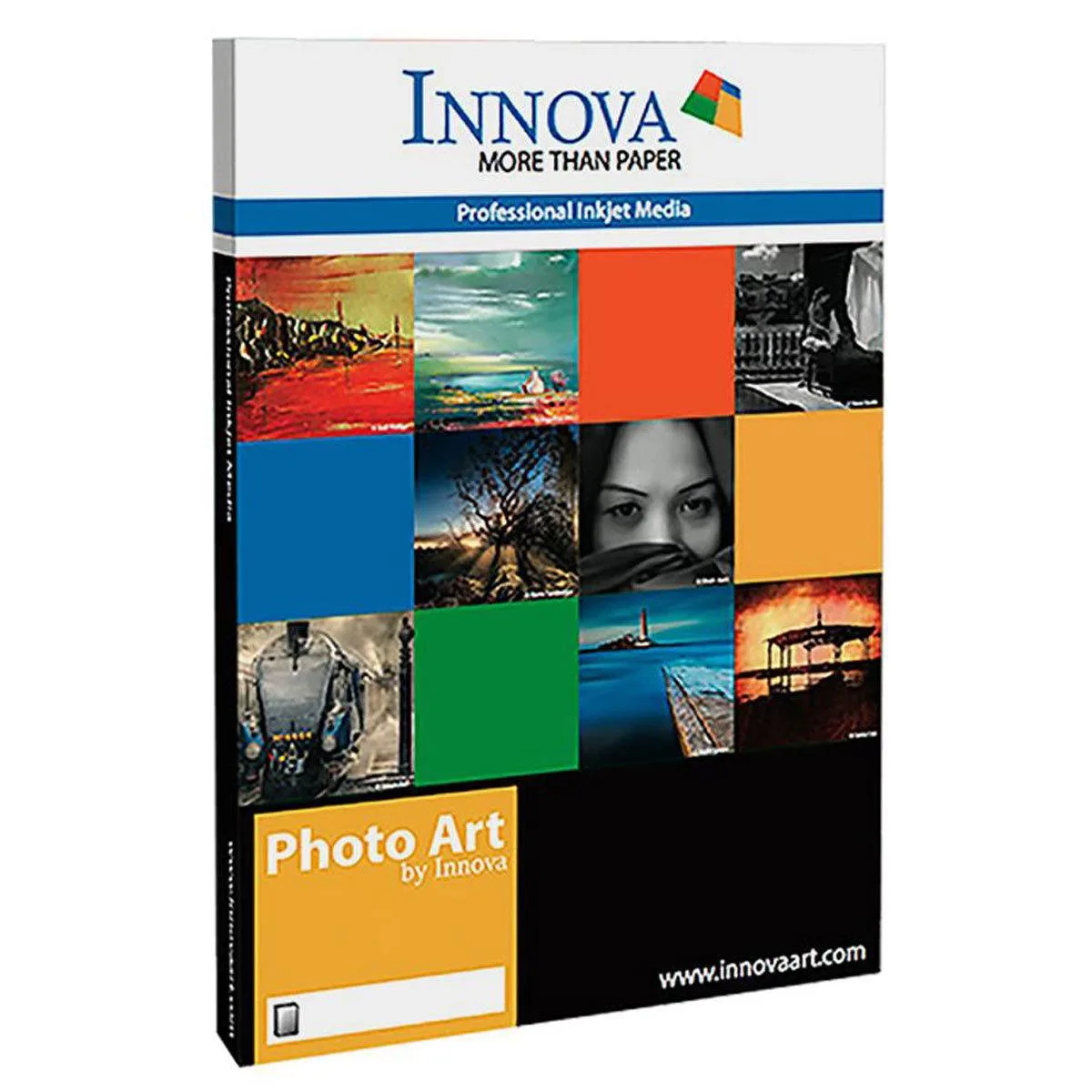 Innova Innova Art FibaPrint F-Type Bright White Satin Luster Semi-Matte 8.5x11 50 Sheets — product photo