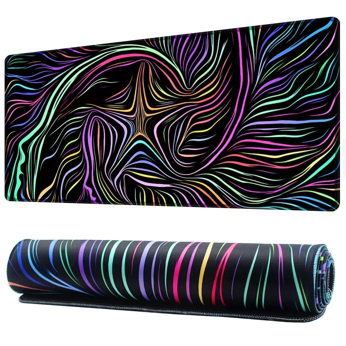 KEHIPI KEHIPI Extended Mouse Pad Colorful Star Line 35.4x15.7 inch — product photo