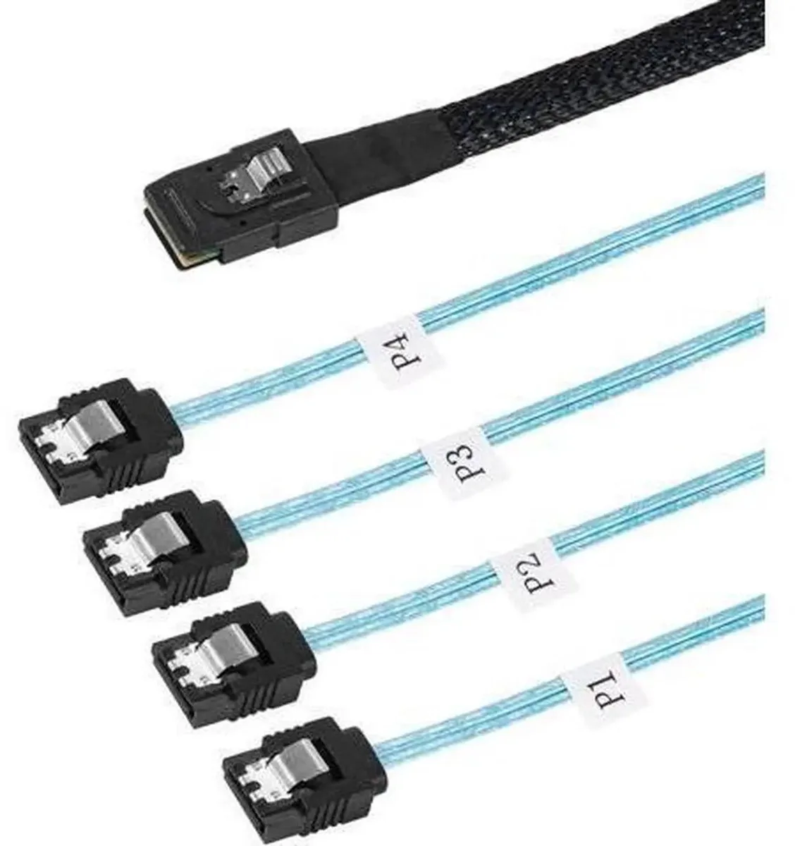 SMUGDESK SMUGDESK Mini SAS SFF-8087 36Pin Male to 4X SATA 7Pin Female Fan-Out Cable — product photo
