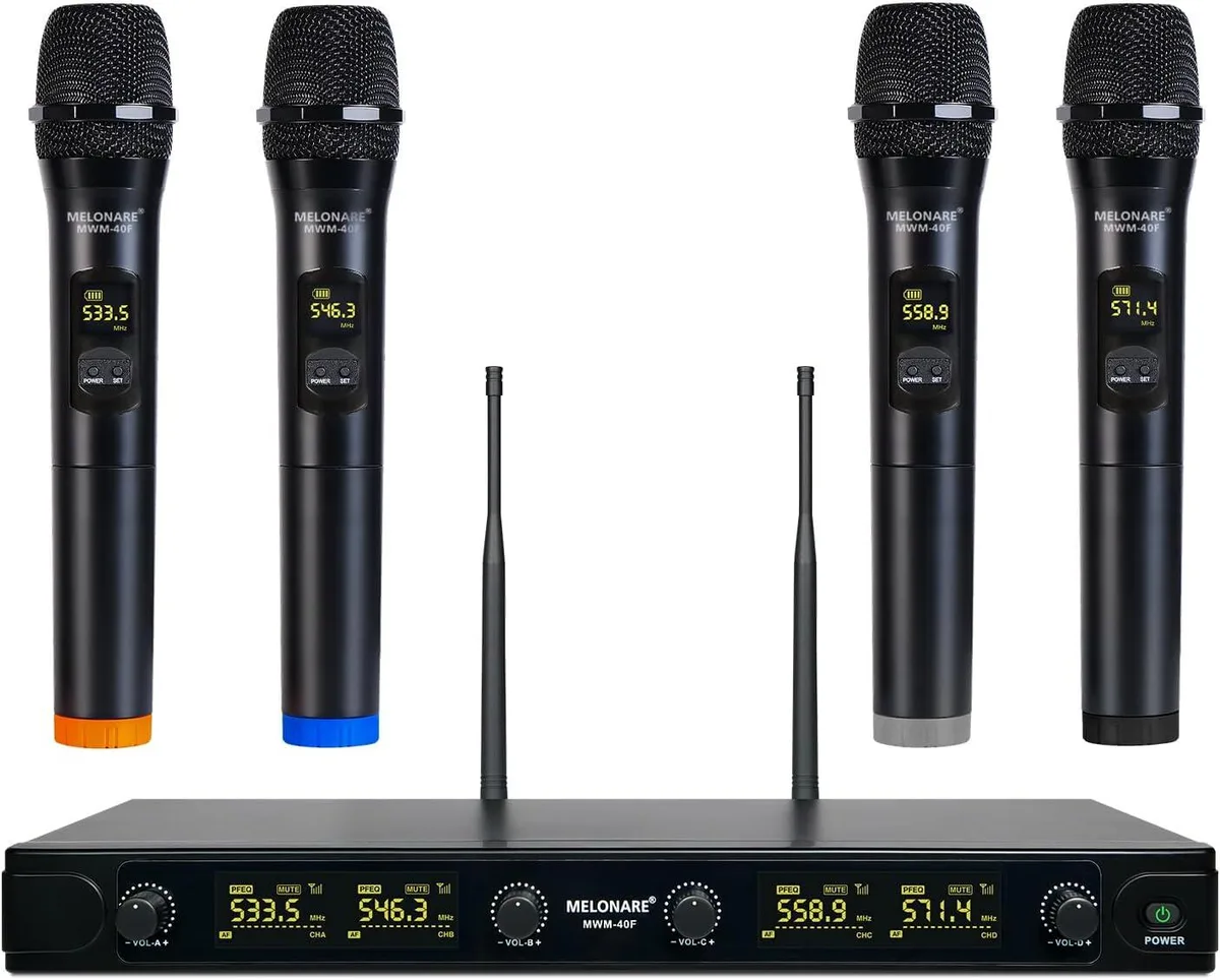 WUQ WUQ MWM-40F Quad-Channel UHF Wireless Microphone System — product photo