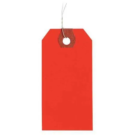 Value Brand Value Brand Fluorescent Red Paper Wire Tag 2-7/8 x 5-3/4 in 1000 pack — product photo