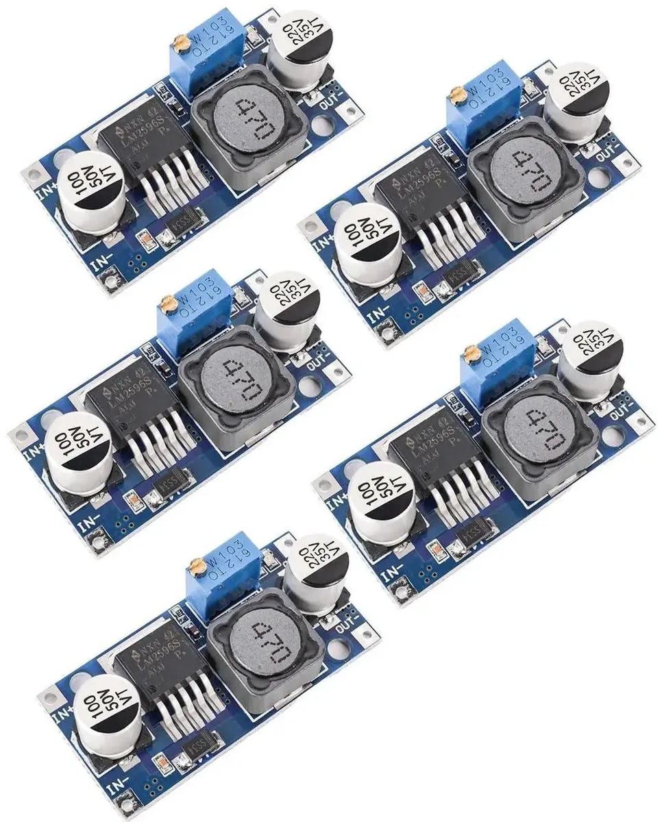 SMUGDESK SMUGDESK 5-pack LM2596 DC-DC step-down buck converter 3-40V to 1.5-35V power adapter — product photo