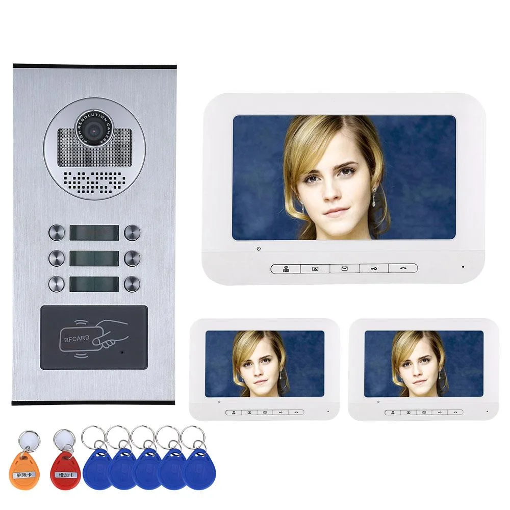 visiPower visiPower 3-Unit Video Intercom Kit 7 Inch Monitor 1000TVL Camera 25 Ringtones 1 Doorbell — product photo