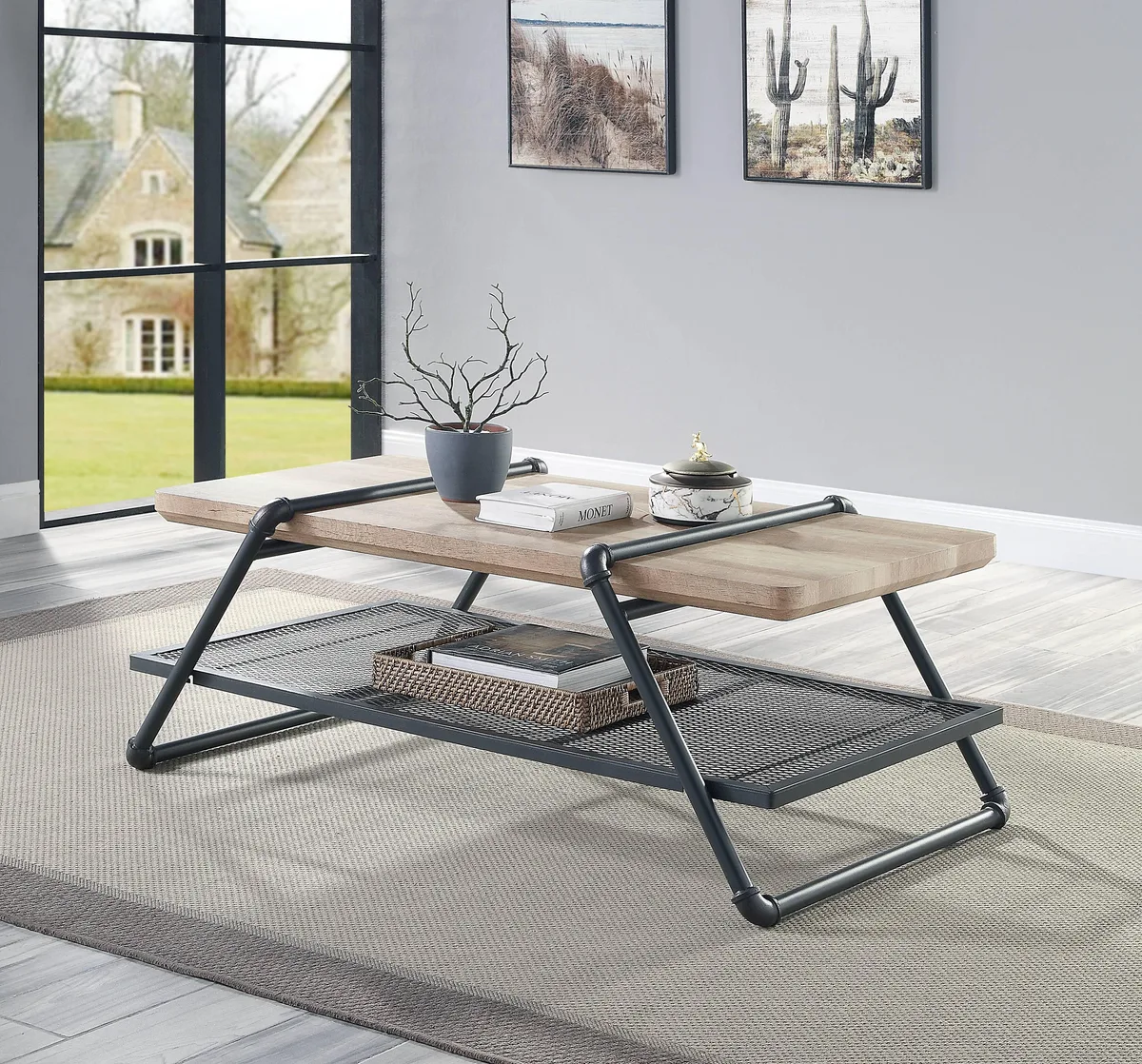 tuphen tuphen Brantley Oak & Sandy Gray Coffee Table — product photo