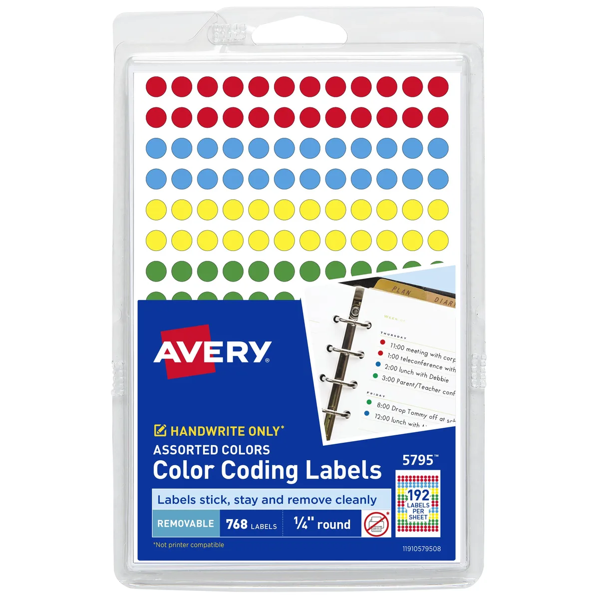 Avery Avery 5795 Assorted Dot Stickers 1/4" 768 Labels — product photo