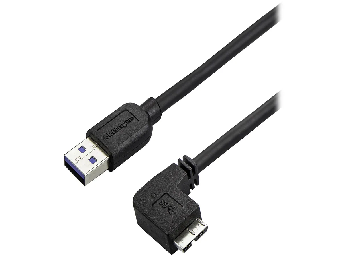 STARTECH STARTECH USB3AU2MRS USB 3.0 A to Right-Angle Micro USB Cable 6.56 ft — product photo
